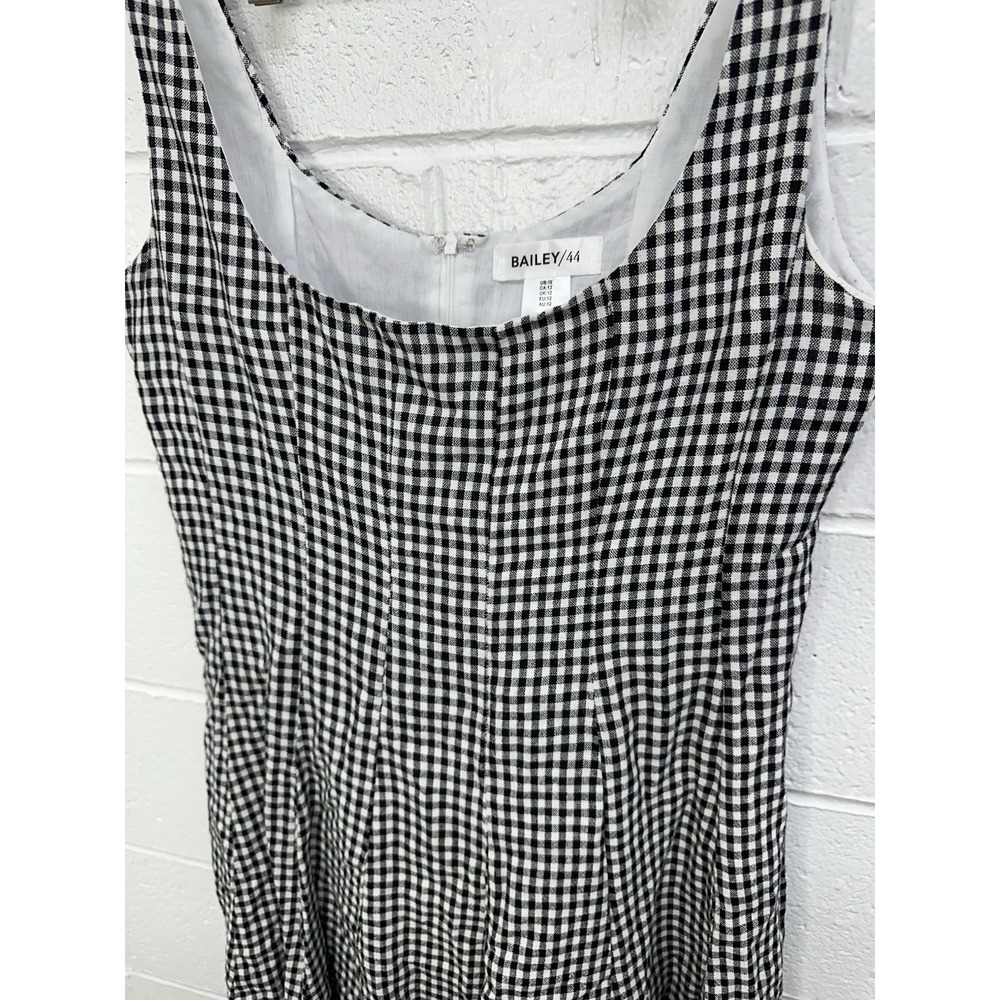 Bailey 44 Fit & Flare Dress Black White Gingham‎ / Women's 12